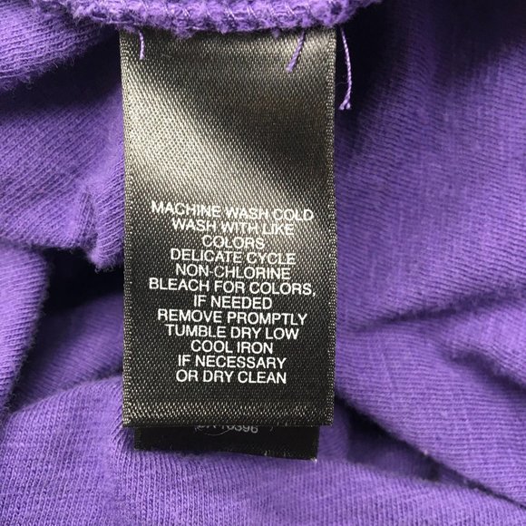 DKNY Jeans T-Shirt Mens Large Purple Crew Neck Stretch Short Sleeves - Picture 8 of 9